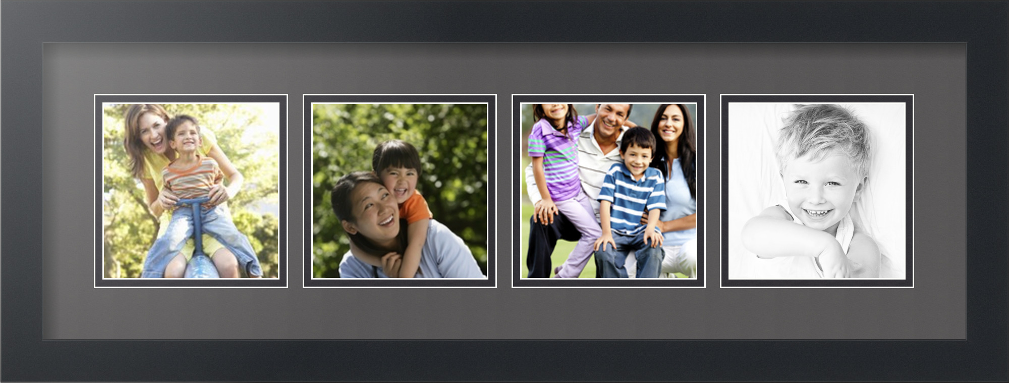 ArtToFrames Collage Mat Picture Photo Frame 4 5x5" Openings in Satin