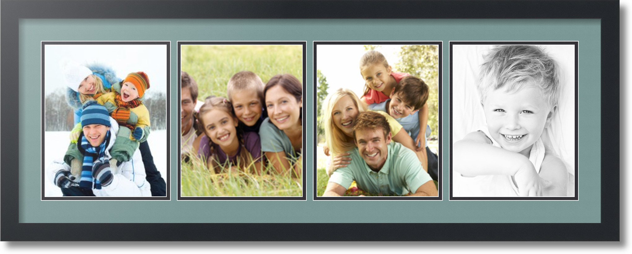 ArtToFrames Collage Mat Picture Photo Frame - 4 8x10" Openings Satin ...
