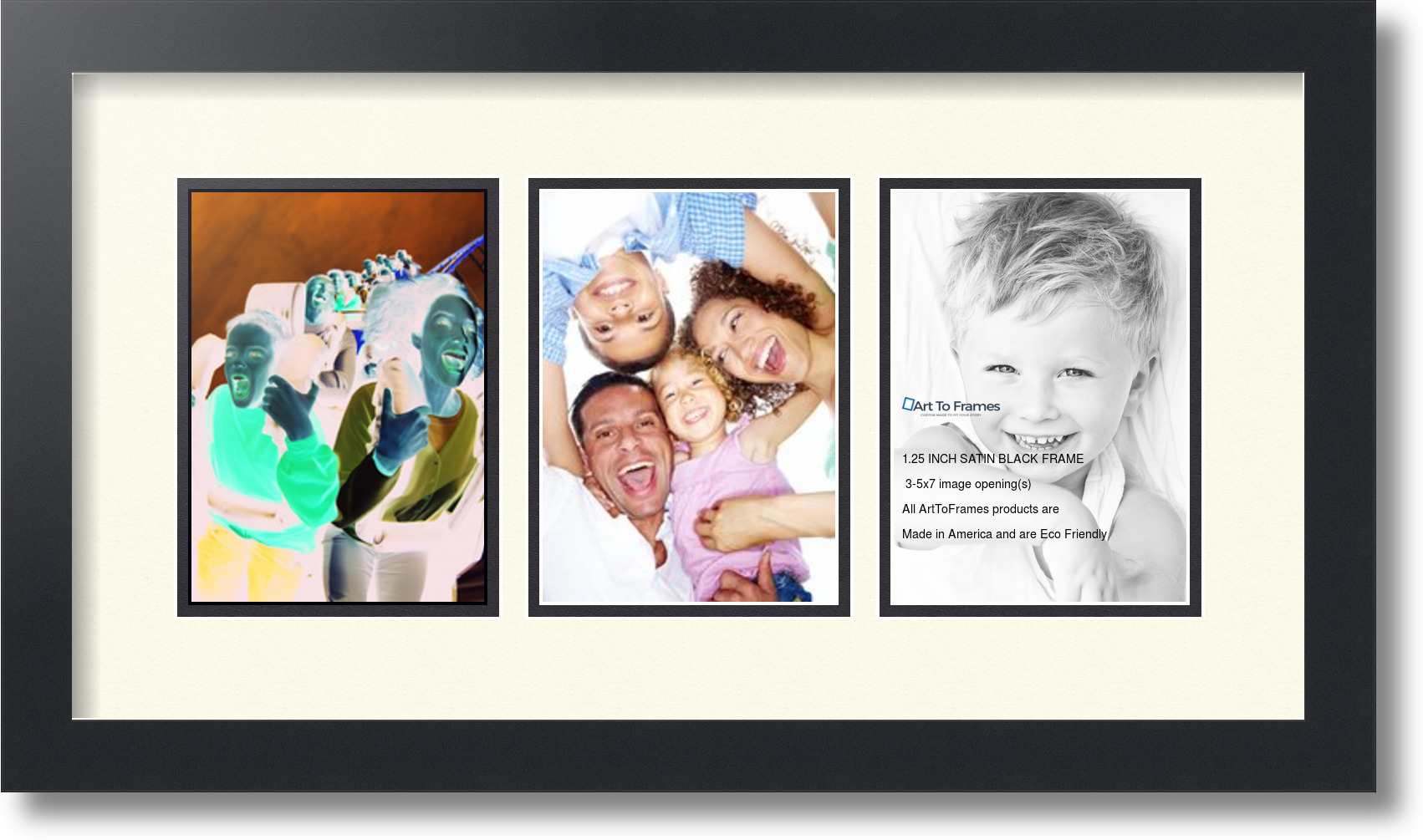 ArtToFrames Collage Mat Picture Photo Frame - 3 5x7